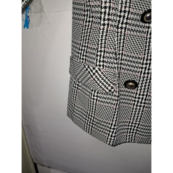A Cary Robbins Women's Blazer Suit Jacket Houndstooth Plaid Vintage 80's Sz 12P - Picture 4 of 9